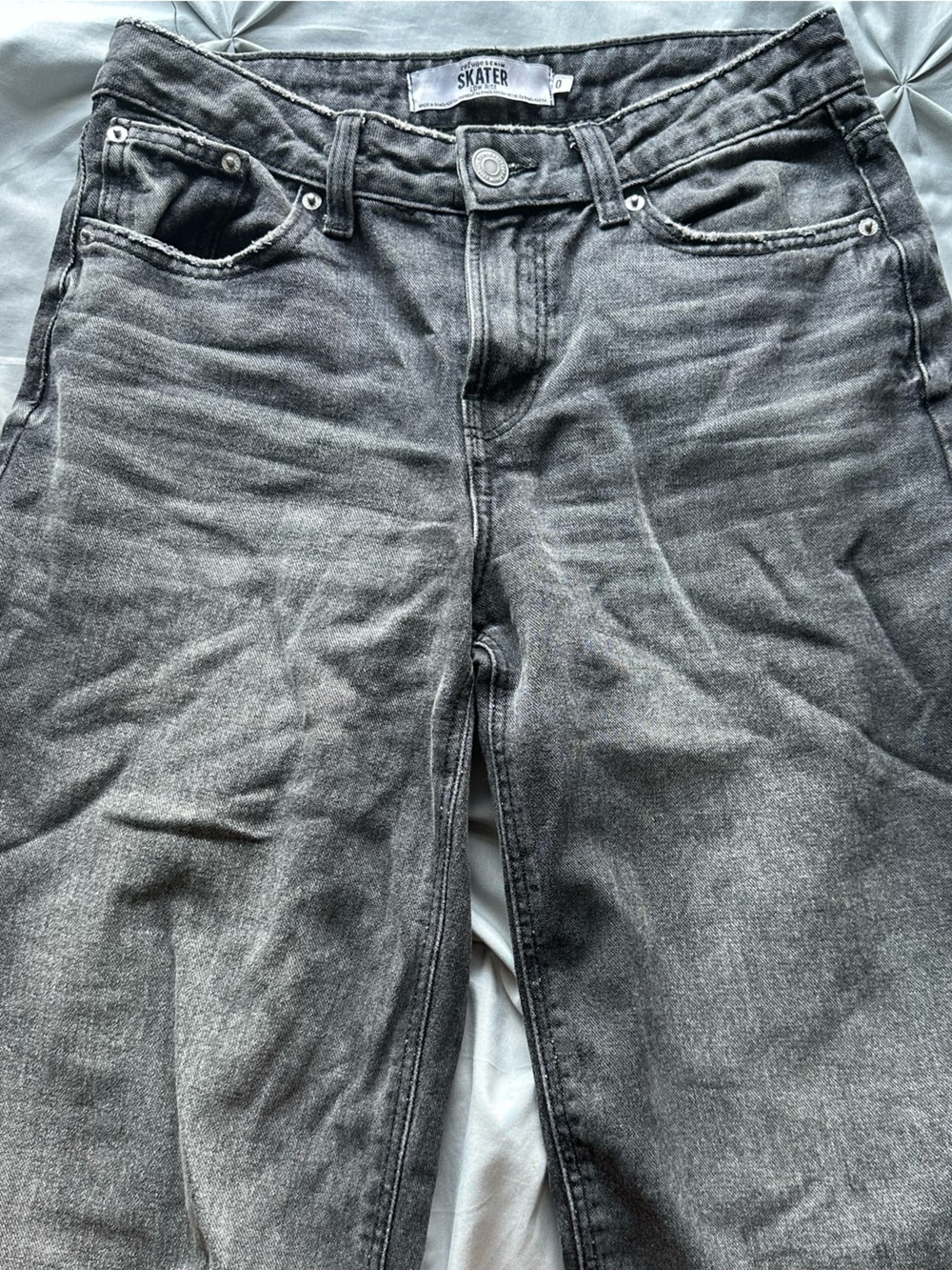 Women’s Black/Grey Wide leg Jeans size 0